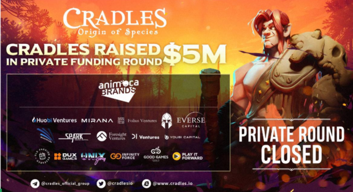 Cradles Closes $5 Million Private Funding Round Led by Animoca Brands